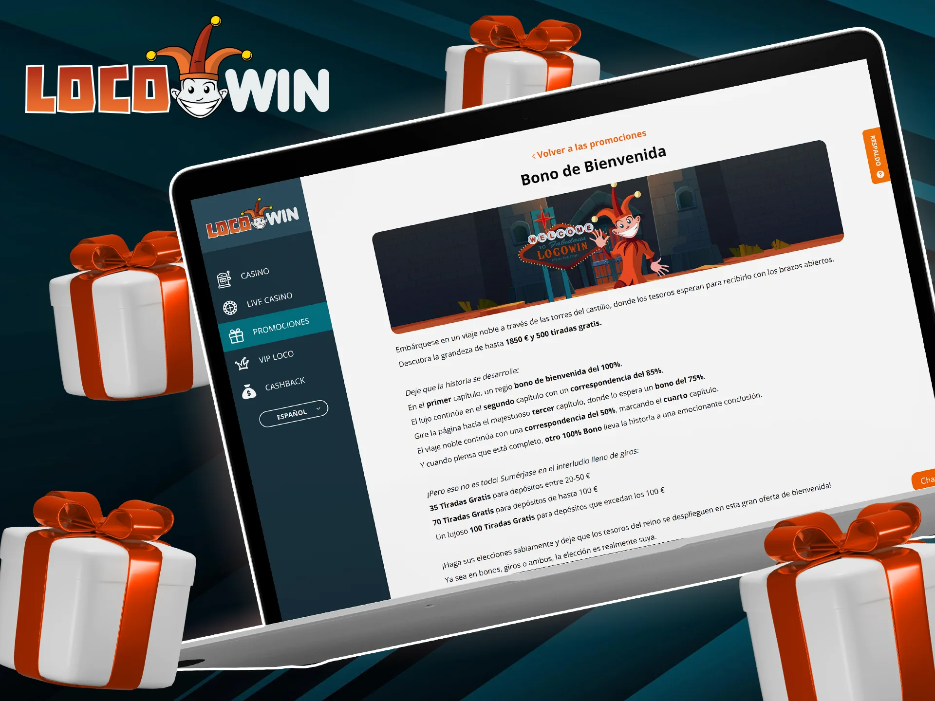 Read the instructions and find out how to get your welcome bonus at LocoWin.