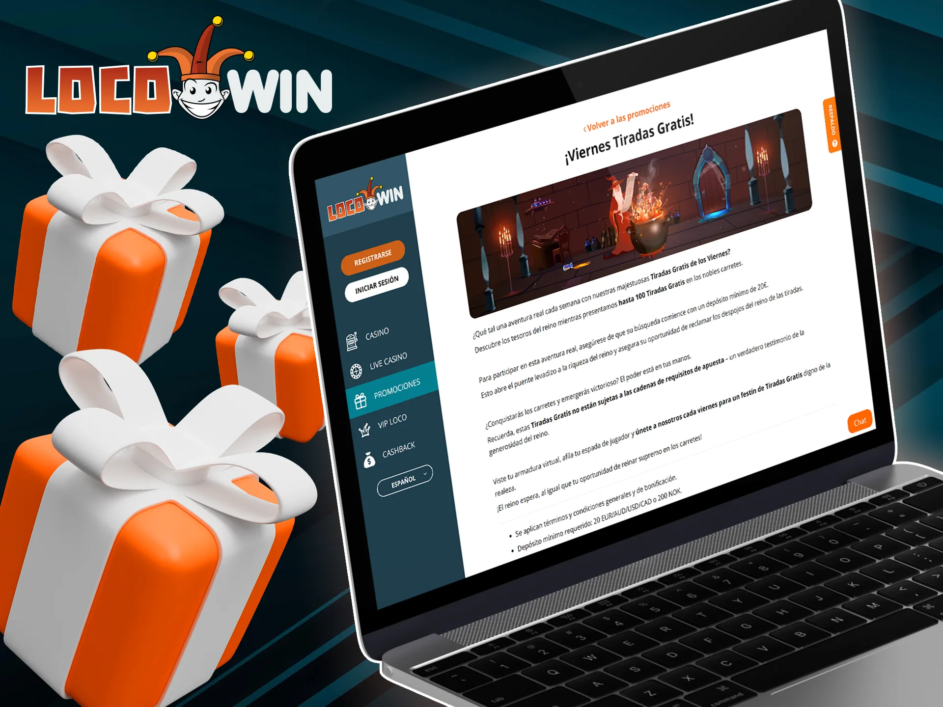 Every Friday, you can get free spins at LocoWin.