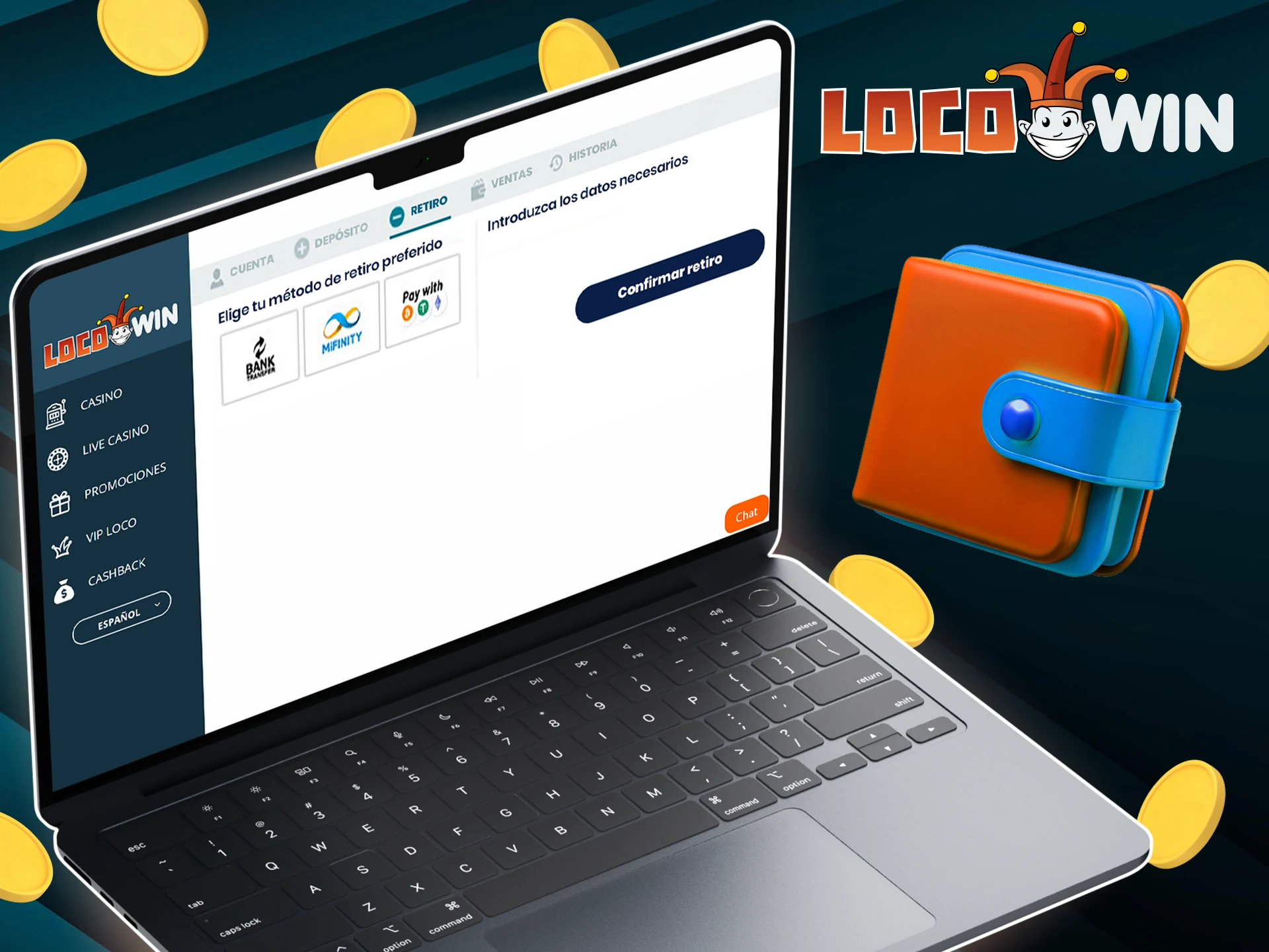 Withdraw funds from LocoWin without any problems by reading the instructions.