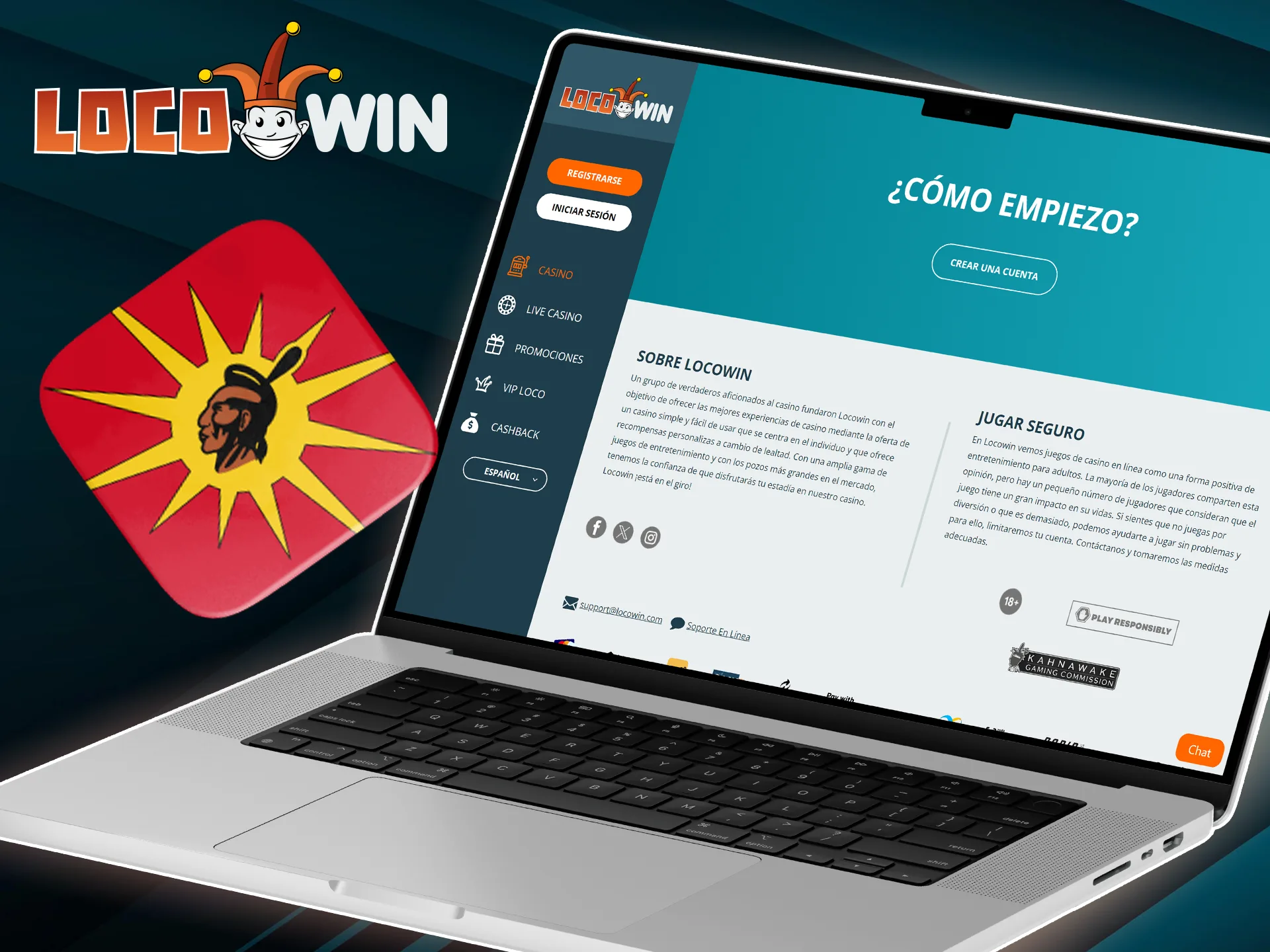 LocoWin operates under a Kahnawake Gaming Commission license issued by Starscream Limited.