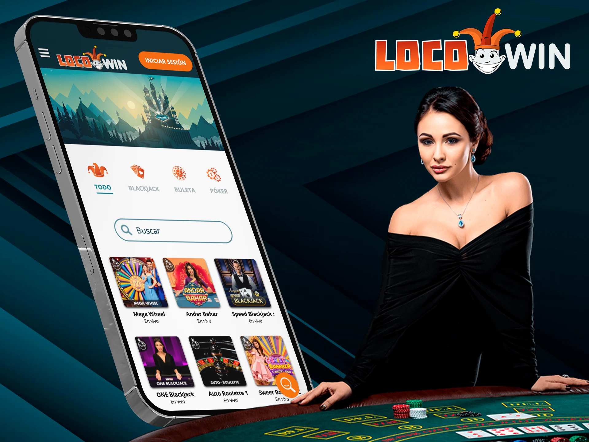 Good fortune awaits you at the LocoWin app's live casino.