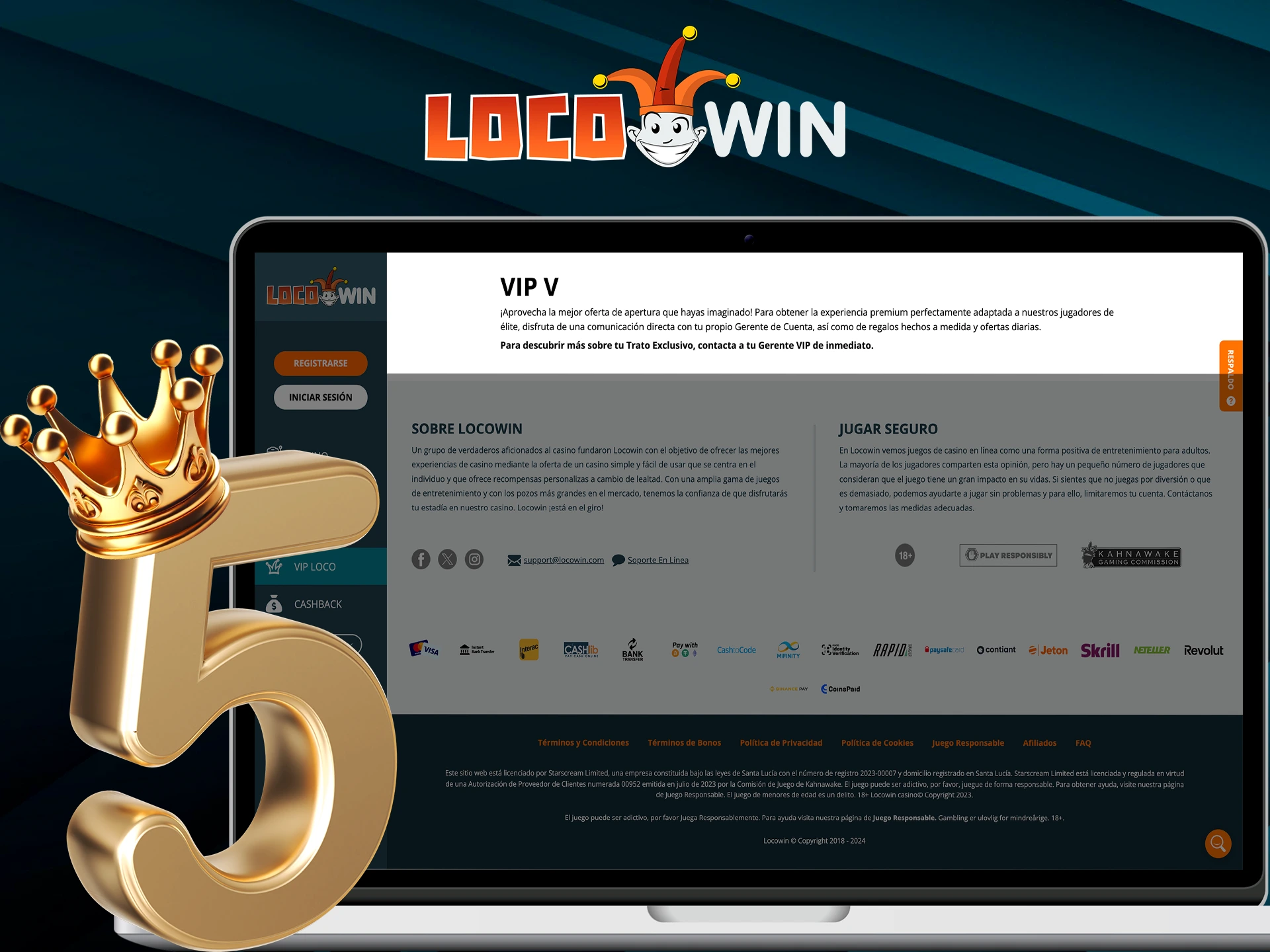 Level 5 of Locowin's VIP program is the most profitable.