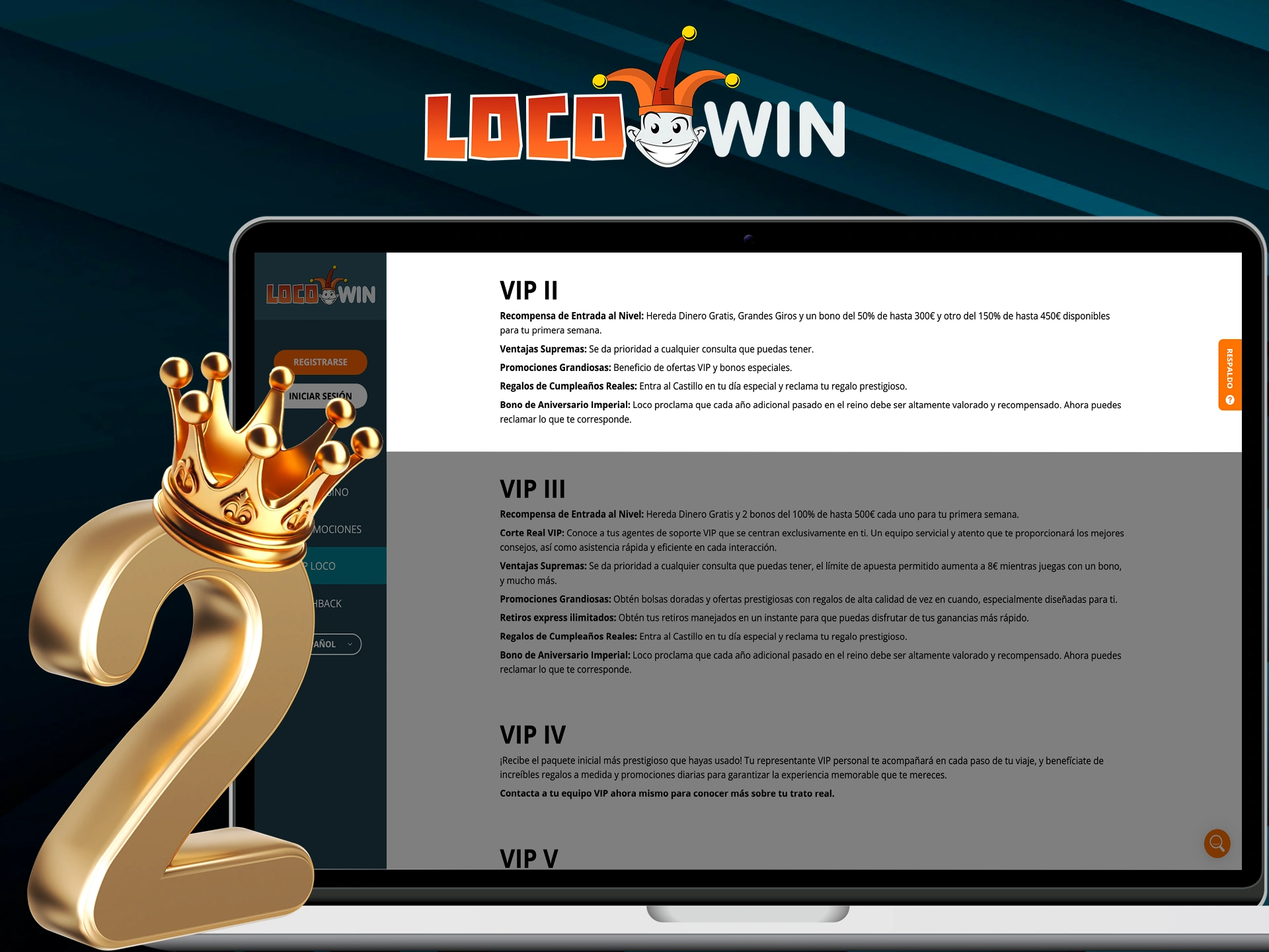 Get a lucrative bonus at the second level of Locowin's VIP program.