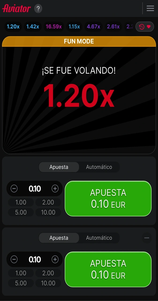 End of the Aviator game round at Locowin.