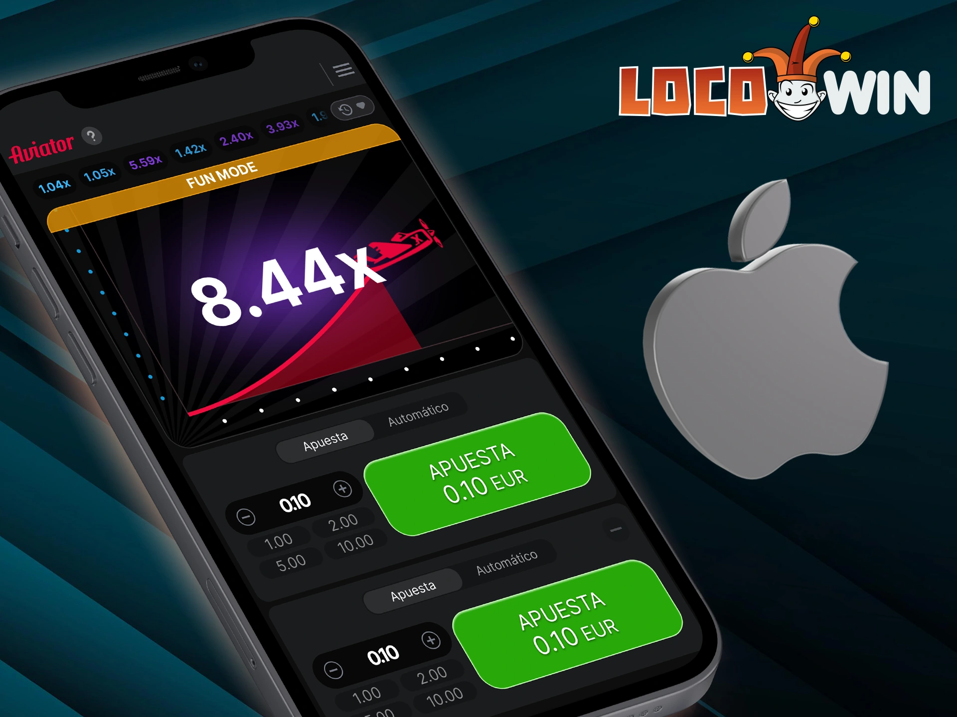 iOS users can enjoy the Aviator game on the go via the Locowin app.