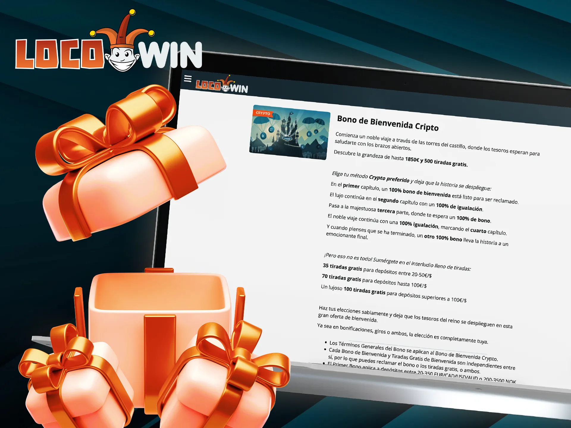 Start with a Locowin crypto bonus and play jackpot slots.