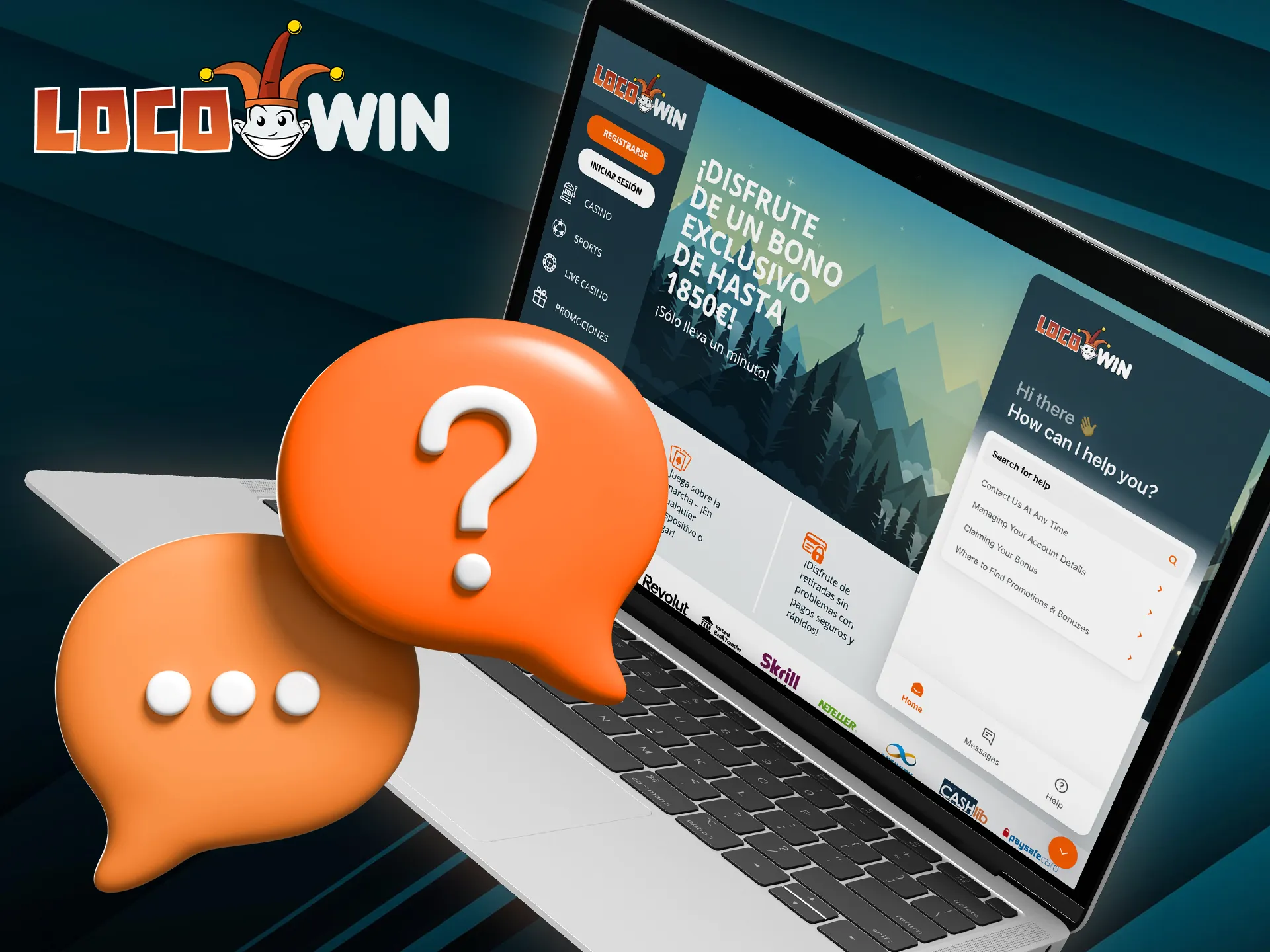 If you have any questions, please contact Locowin's support service and continue playing with peace of mind.