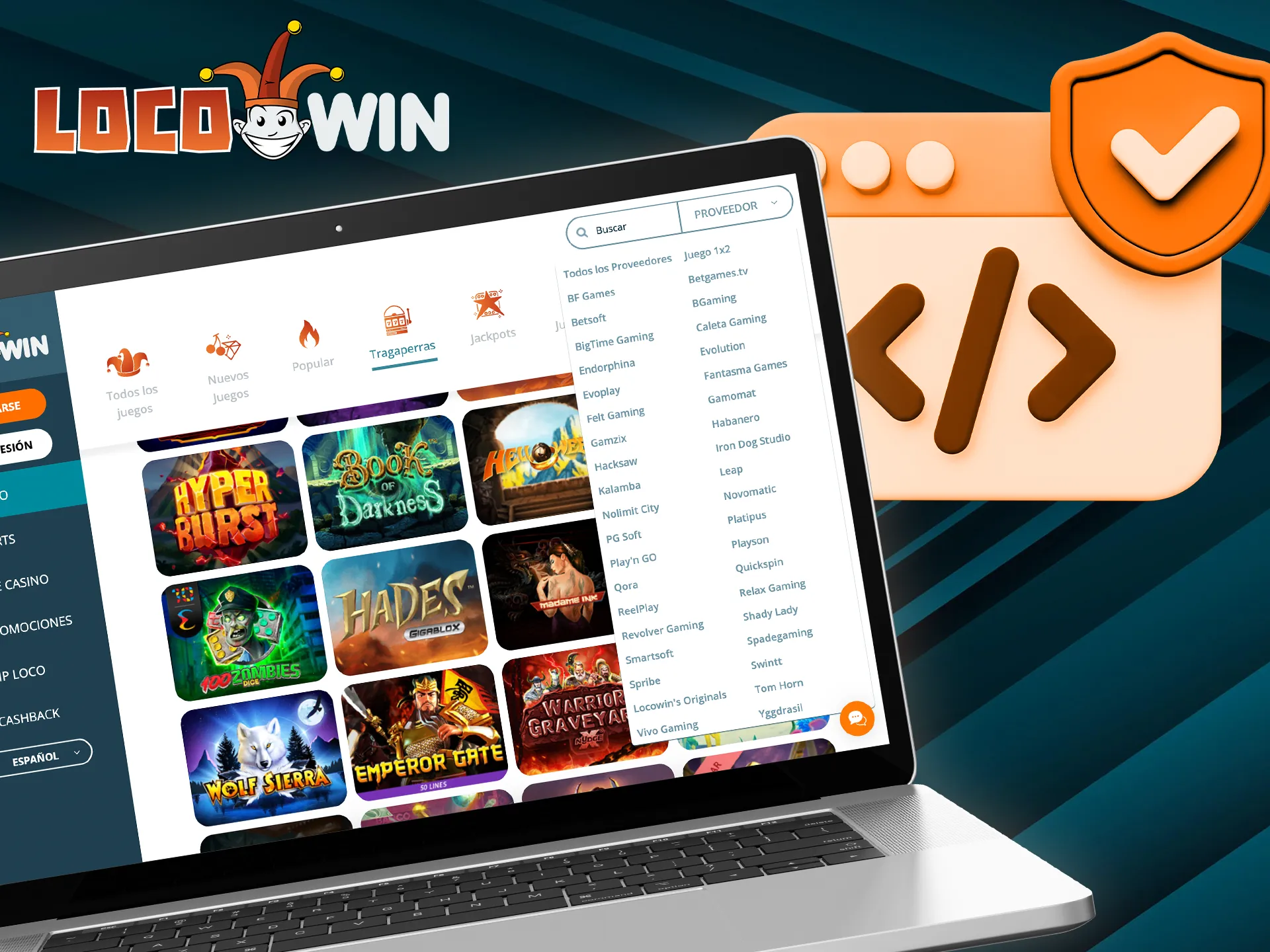 Play high-quality slots from the best providers at Locowin Casino.