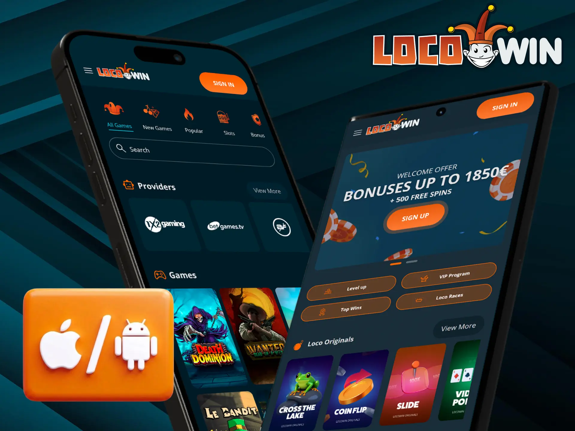 Play LocoWin directly on your mobile browser on Android or iOS devices.