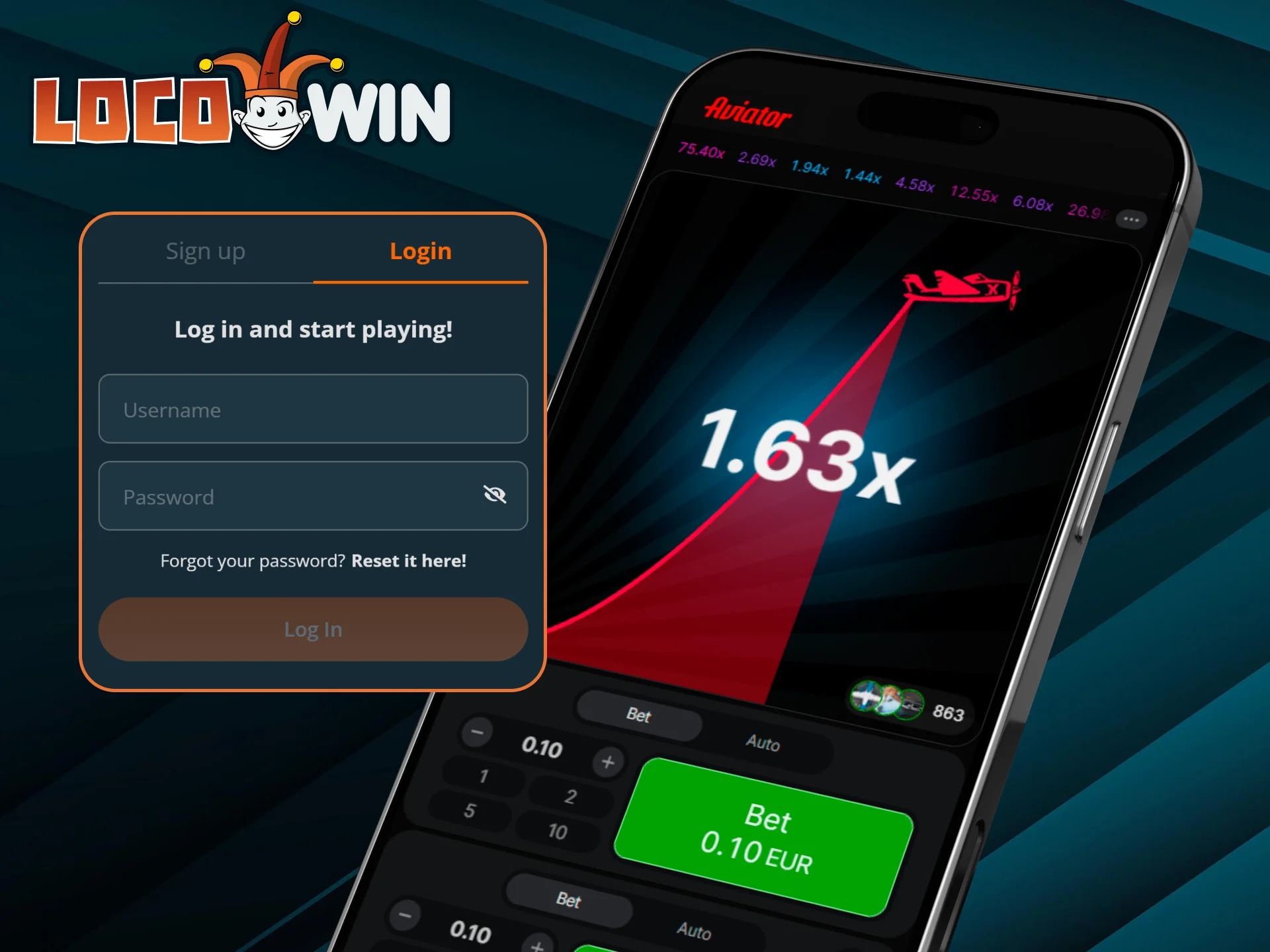 iOS users can enjoy the Aviator game on the go via the LocoWin app.
