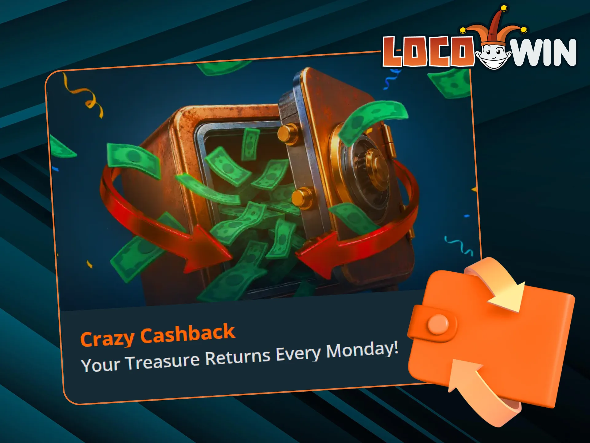 Play jackpots risk-free with LocoWin's Loco cashback.