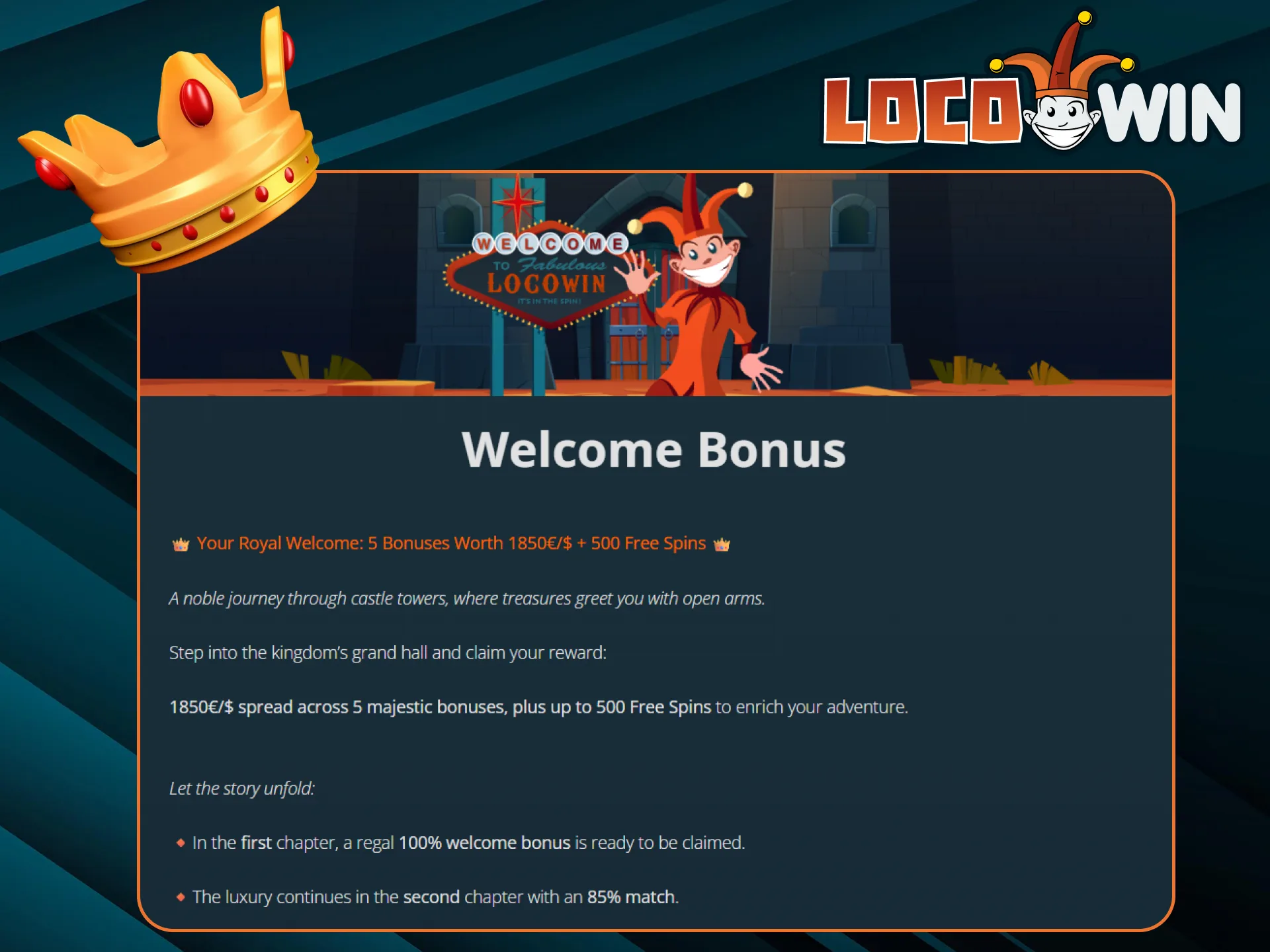 Get a welcome bonus from LocoWin and start playing jackpots.
