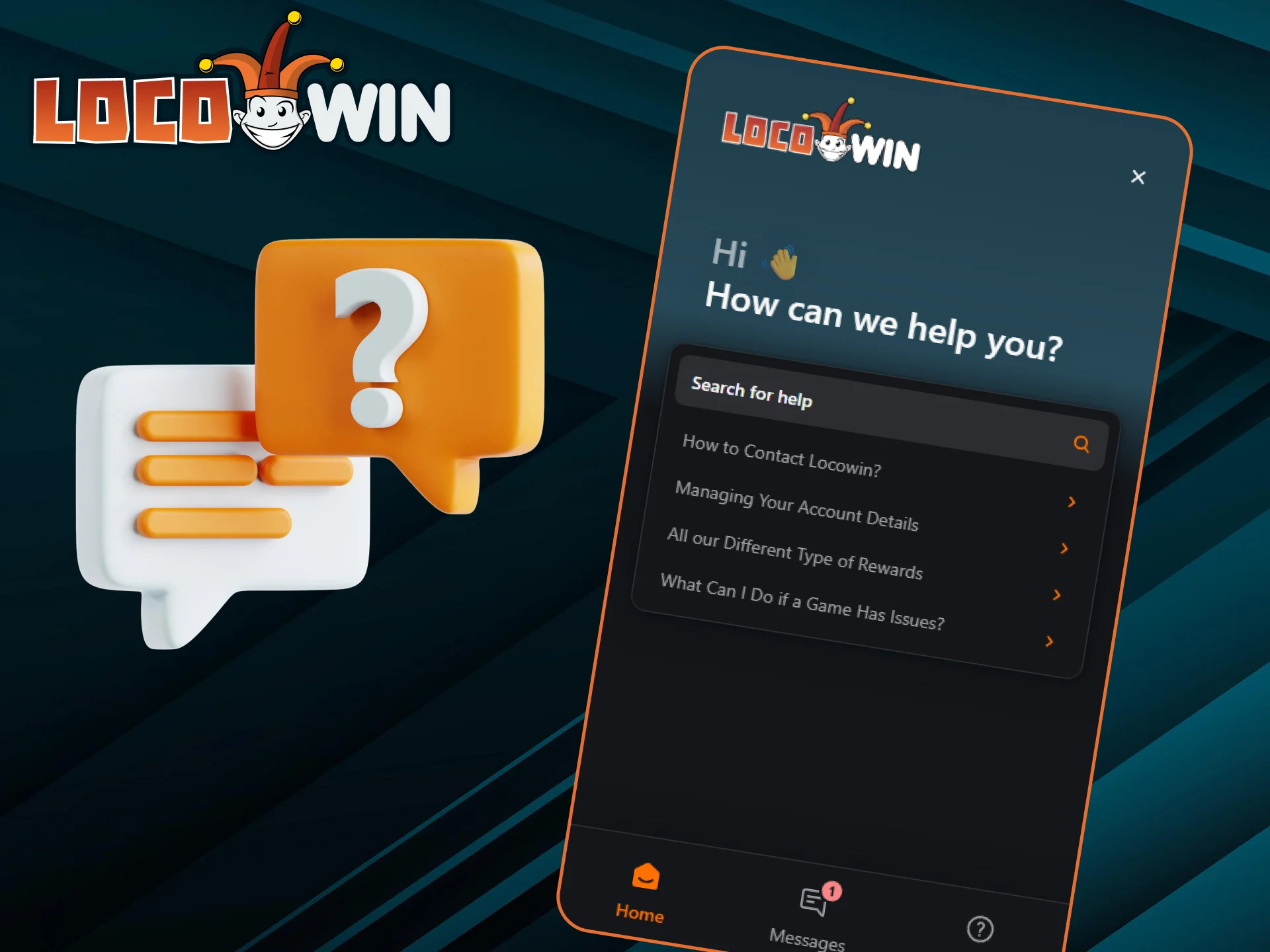 Contact Locowin's support service with your questions and continue playing jackpots with peace of mind.