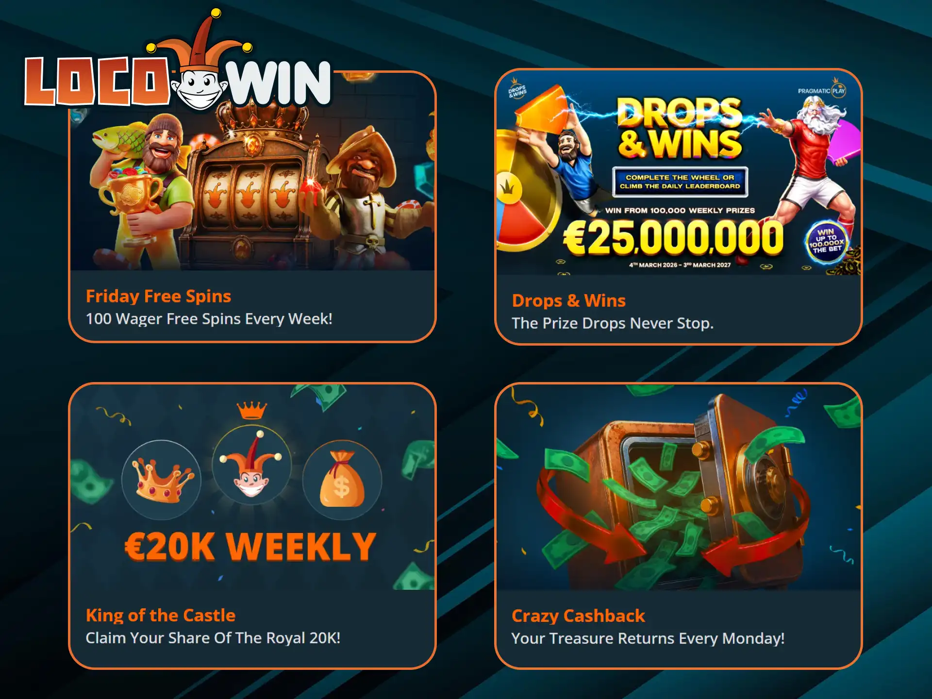 Enjoy the other promotions at LocoWin Casino.