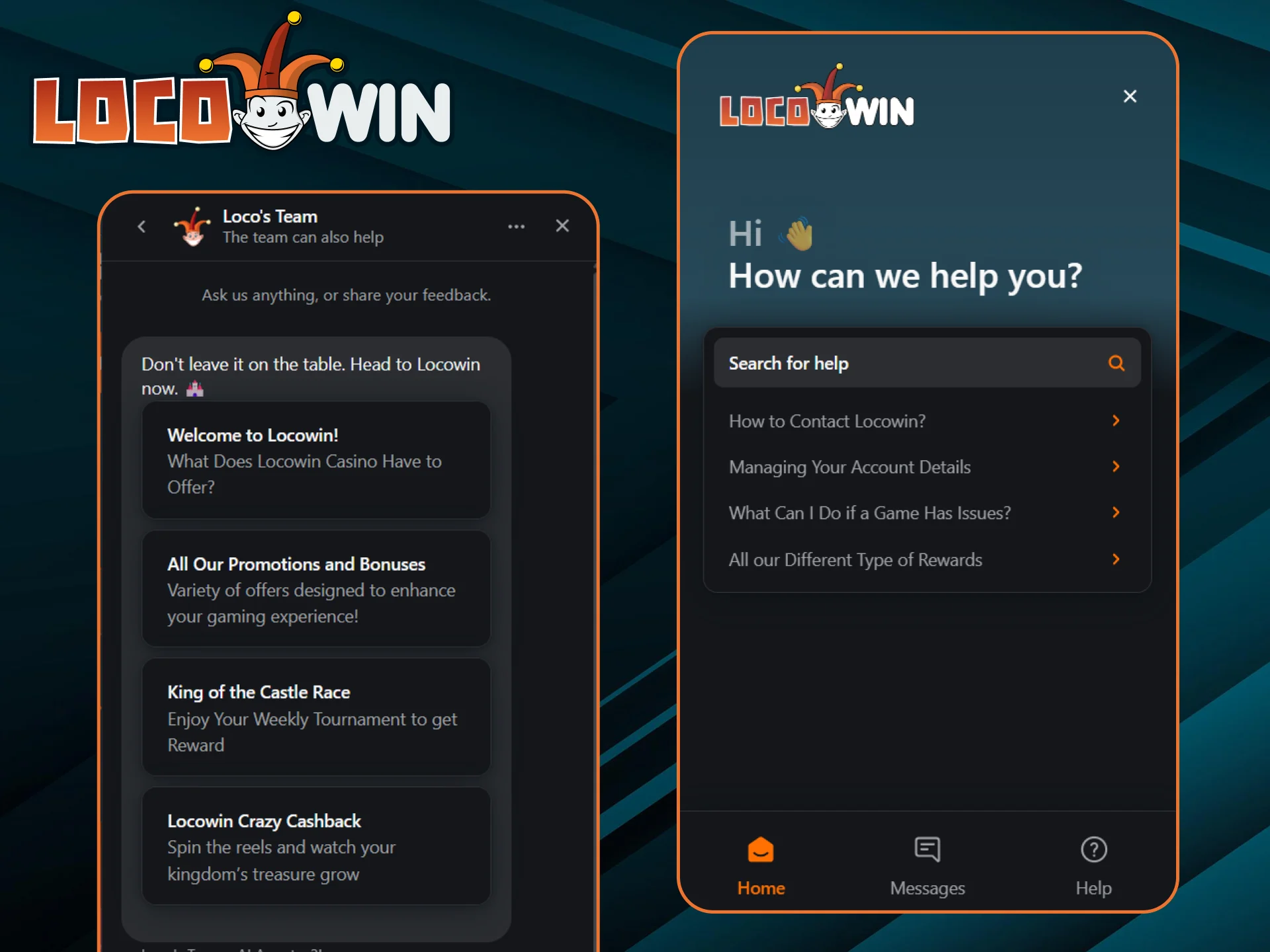If you have any questions, please contact LocoWin customer service via live chat or email.