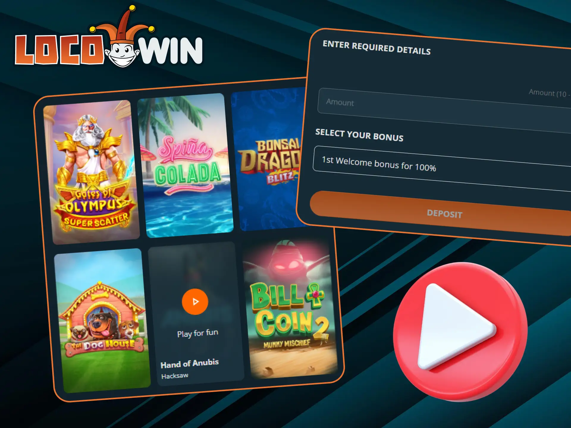 Sign up at LocoWin and start playing online slots.
