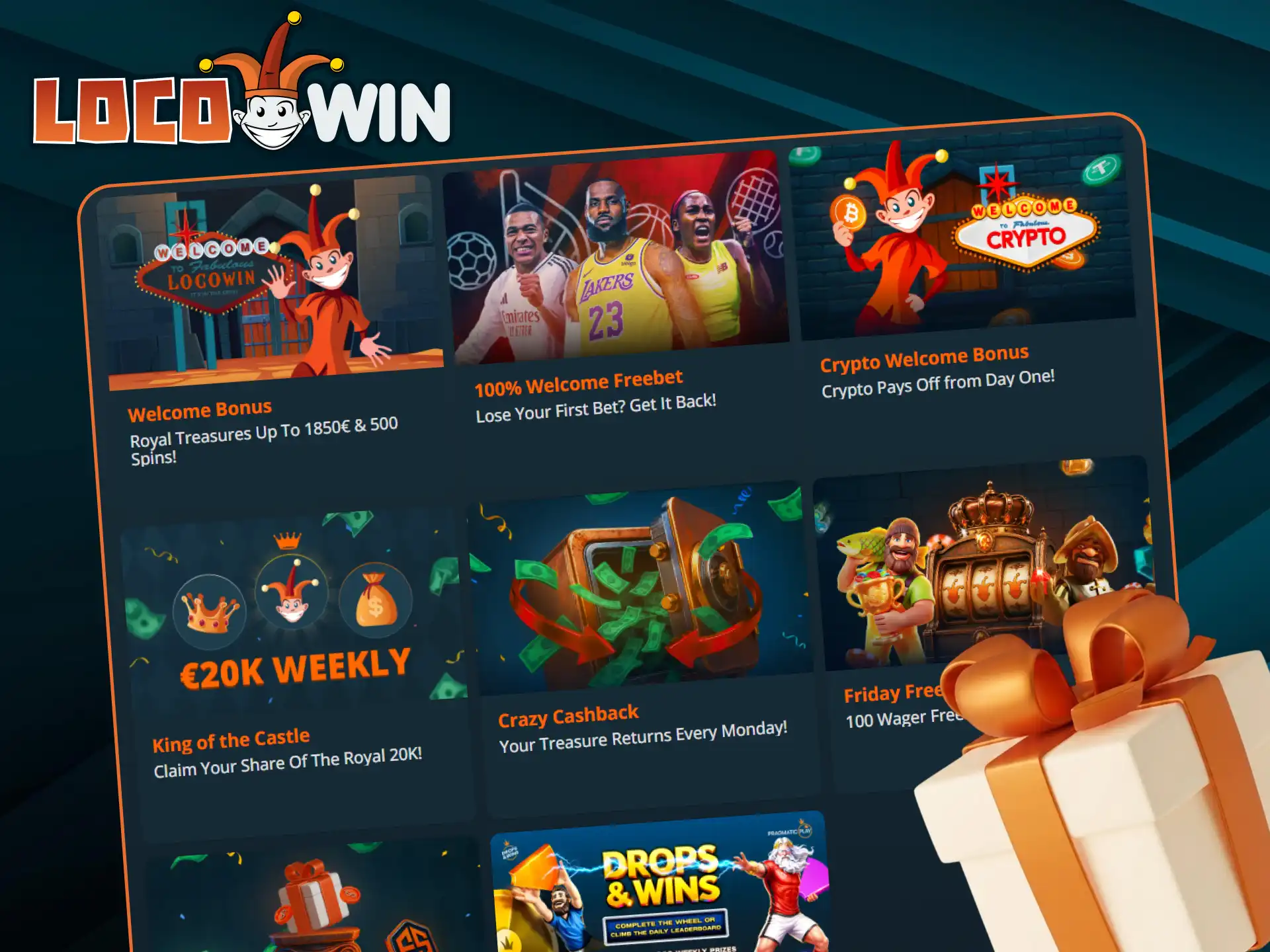LocoWin has many bonuses for your table games playing.